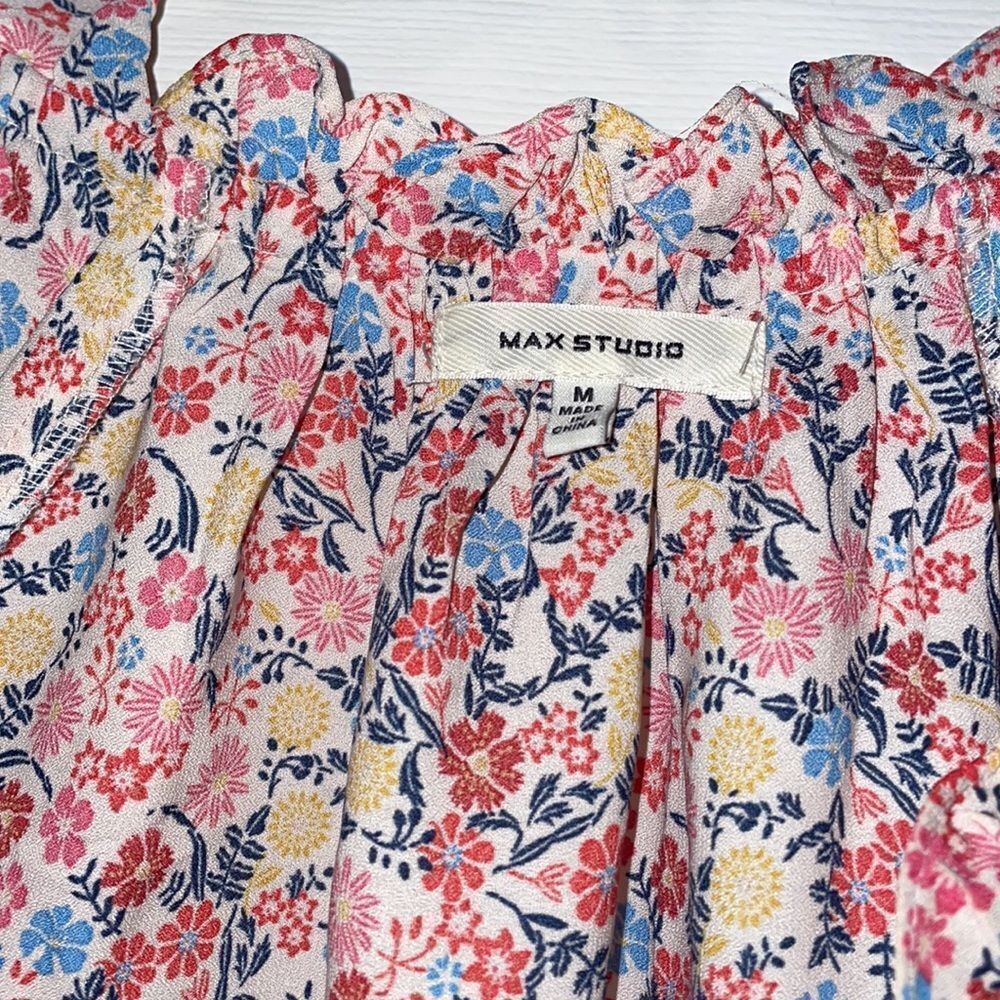Max Studio Floral Ruffle Top - Picture 2 of 3